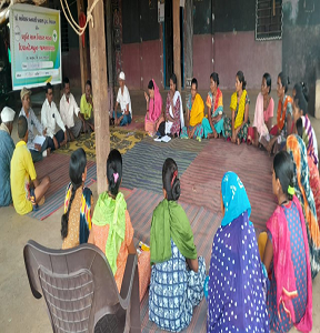 Community meeting in Jamalapada cluste, Dang, Gujarat